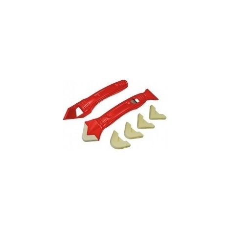 Faithfull – Kit de rénovation pour joints sanitaires – Racloir angulaire et spatule – 5 profilés pour finition propre – Pour joints silicone et acrylique (1/6)