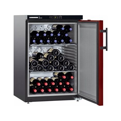 Liebherr WKR-1811-22. Posizionamento dell'apparecchio: Libera installazione, Colore struttura: Rosso, Colore interno: Acciaio inox. Capacità bottiglie: 66 bottiglia/bottiglie, Interva... -  - WKr 1811