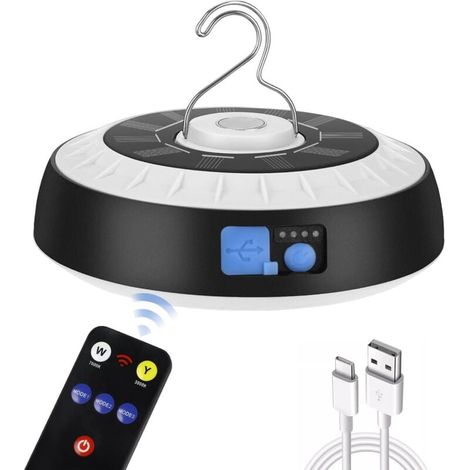 LED-Campinglaterne mit eingebautem starkem Magneten und Haken, tragbares Campinglicht, Notlicht mit 6 Beleuchtungsmodi zum Angeln, Wandern, für Notfälle und Camping (1/4)
