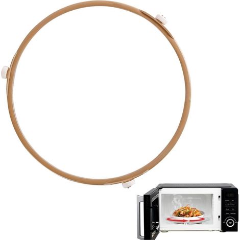 Anneau Support Micro Ondes, Anneau Plateau Tournant Four à Micro-Ondes, Support pivotant Four à micro, pour Tourne-Disque en Verre, Accessoires Micro Ondes (22 cm) (1/5)