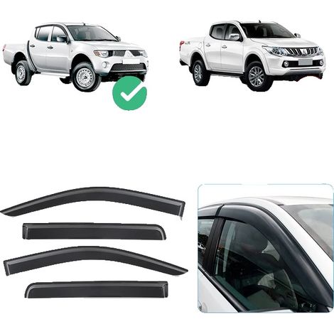 Deflectores de ventana, compatibles con furgonetas y SUV, fácil instalación, color negro. (1/5)