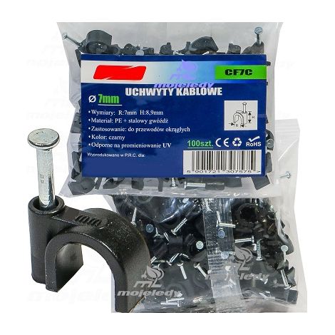 Soporte para discos Flop 07, 100 unidades/paquete, 7x8,9, negro CF7C (1/3)