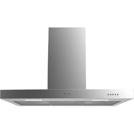 Flux tm 906500 inox t bolero flux a de 90cm de largo, finitura in acciaio inox, aspirazione 650m3/h, motore 165w, classe a, controllo meccanico, 3 livelli di potenza de, luz e filtro de carbone. (1/5)