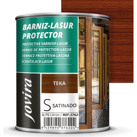 Lasur Vernis Protecteur Satiné. Protège, décore et embellit tous les types de bois. 750 Millilitres (1/5)