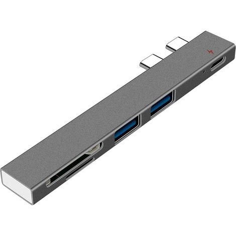 HUB USB C 5 in 1 Tipo C Multiporta USB 3.0 Lettore Card Adattatore Q-HUB810 (1/5)