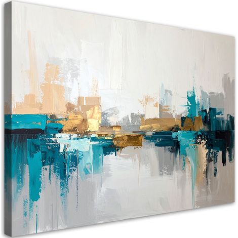 Bild auf Leinwand Türkisfarbene moderne Abstrakt 45x30 (1/5)