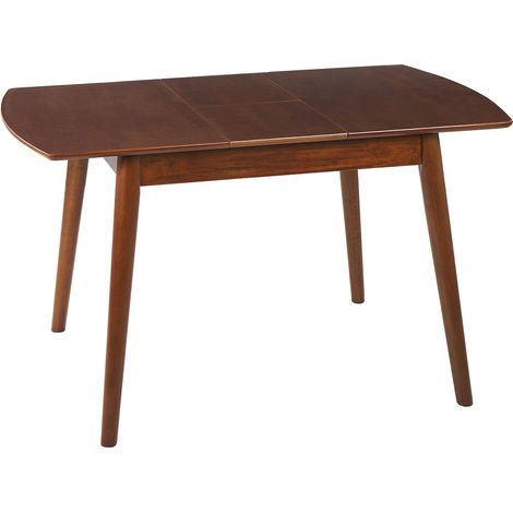 Ausziehbarer Esstisch TOMS Dunkelbraun 100/130 cm 80 cm