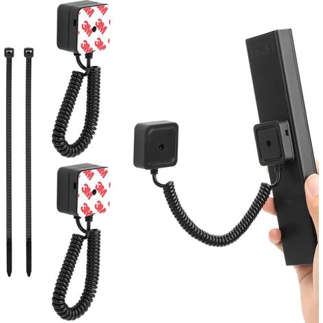 2er Pack magnetische Fernbedienungs-Halter, Federzuege, Wand selbstklebend Wohnzimmer Buero Aufbewahrung (1/4)