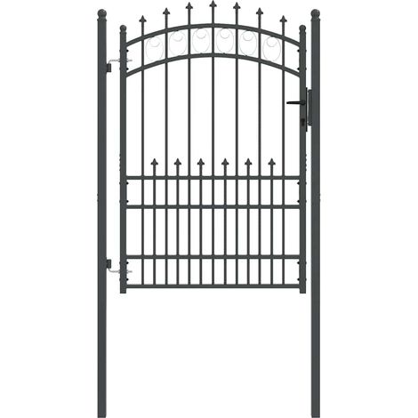 Fence Gate with Spikes EMMEN 170 x 100 cm Powder-coated steel vidaXL