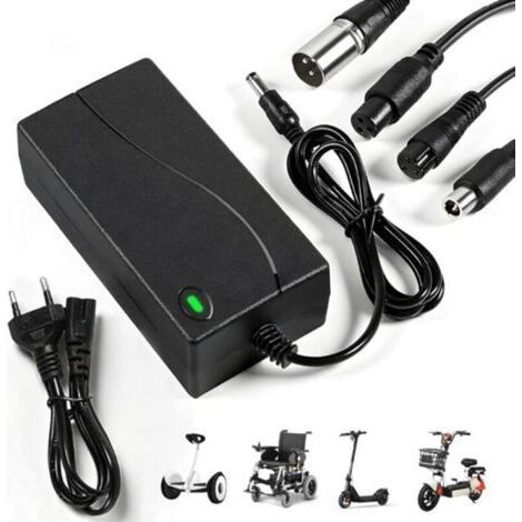 Chargeur Trottinette Électrique 42V 2A Universel (5 Connecteurs) – Alimentation pour Batterie Lithium 36V – Compatible avec Xiaomi, Ninebot Segway, Wispeed, UrbanGlide, Hoverboard et Vélo Électrique (1/5)