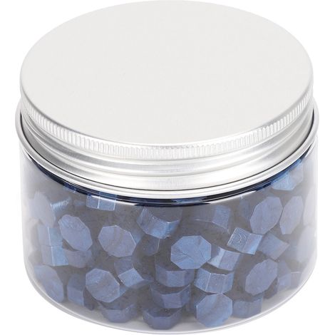 200 Pcs Cachet Cire à Sceller Octogone Perlé Bleu Marin pour Enveloppes, Documents, Invitations Mariage (1/5)
