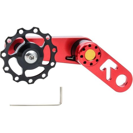 Tendeur de chaîne de vélo en alliage d'aluminium pliable pour vélo - Convertisseur de vitesse unique - Guide de dérailleur arrière (1/5)