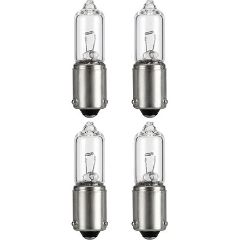Ampoule H21W, Ampoule 12V 21W avec Ergots Décalés 120 Degrés, Ampoule Halogène Verre Transparent pour Éclairage Automobile, Lampe BAY9s pour Feu de Brouillard Arrière et Recul, Lot de 4 Ampoules (1/5)