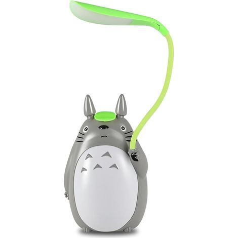 USB-Lade-Schreibtischlampe Cartoon Totoro, kreative Nachtlampe mit Doppelfunktion (weißer Chinchilla-Bauch) (1/5)
