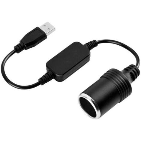 Adaptateur USB pour allume-cigare - Convertisseur de prise 12V avec câble - (1/4)