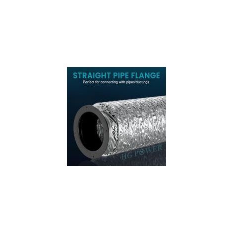 150 mm Bride Connecteur Raccord de Canal Bride Murale en Plastique Raccord Droit pour Systèmes de Ventilation Raccord de conduite d'air, Noir