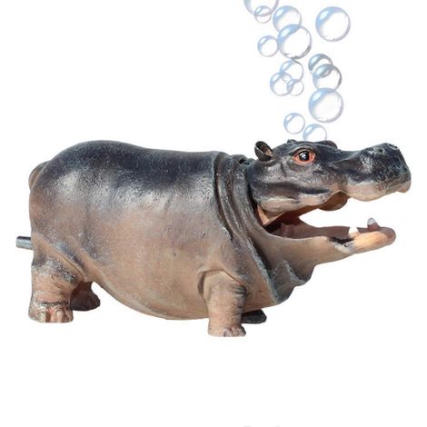 Bulleur d'aquarium en résine, pompe à poissons hippopotame, pierre à air pneumatique gallon (1/5)
