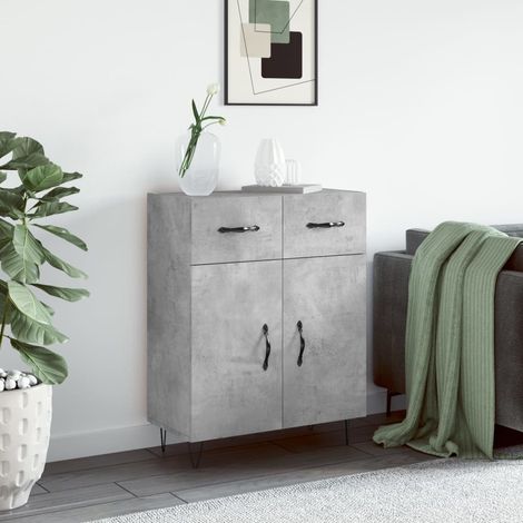 Sideboard Concrete Grey 69.5x34x90 cm Engineered Wood vidaXL (1/5)