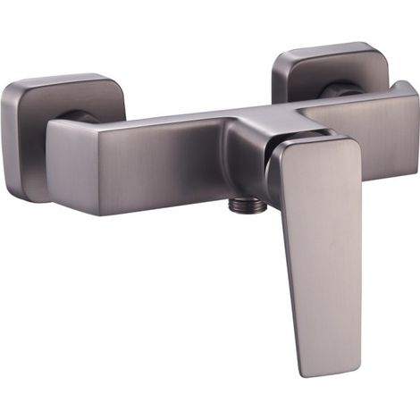 Mitigeur de douche AMANZI graphite mat poignée verticale pose murale - THEWA AMZ20GM