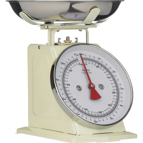 Premier Housewares Cream Standing Kitchen Scale - 5kg (1/3)