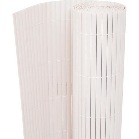 Vidaxl – Clôture PVC double face 90 x 500 cm – Résistante aux intempéries – Facile à couper et à installer – Couleur blanche