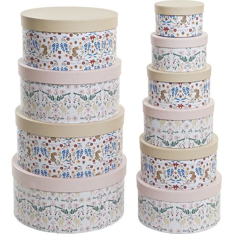 Caja Set 10 Carton 37,5X37,5X18 Redonda Multicolor (1/3)