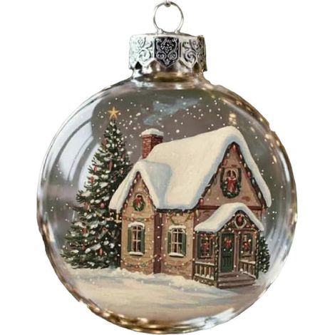 Traditionelles Weihnachtsschmuck-Set aus Acryl im Vintage-Stil, bruchsicher, leicht, mehrfarbig (1/5)