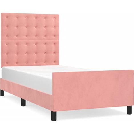 Maison Exclusive - Cadre de lit sans matelas rose 90x190 cm velours