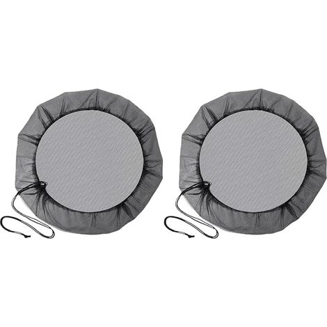 2pcs Filet Anti Moustique 50cm pour Récupérateur Eau de Pluie Noir (1/5)