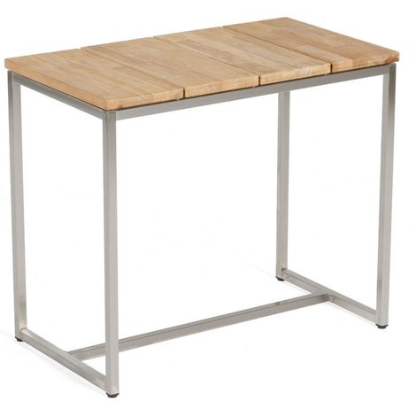 Anstelltisch Skyline Edelstahl/Teak B/T/ H 90/50/76 SonnenPartner (1/5)