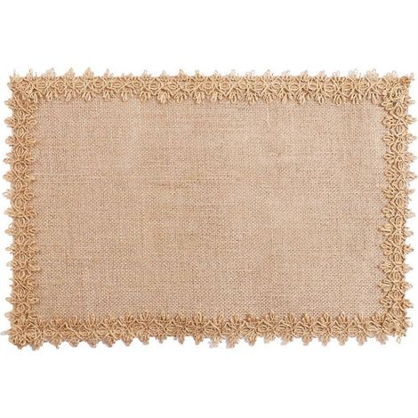 Sets de table bohèmes en jute – Isolants thermiques et antitaches – pour les repas en famille et les enfants (1/5)