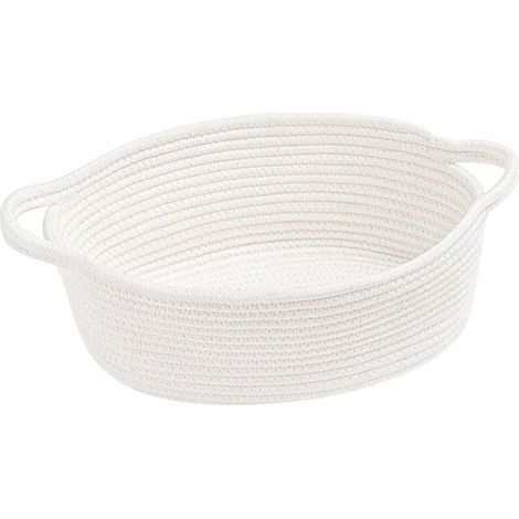 Panier de rangement en corde de coton avec poignée, boîte cadeau décorative vide, joli panier cadeau pour bébé