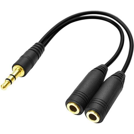 Répartiteur audio 3,5 mm, 1 adaptateur mâle vers 2 adaptateurs femelles, double prise casque, pour le partage audio. (1/5)