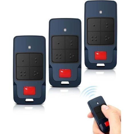 433.92 MHz Telecommande Portail pour MITTO 2/4, MITTO 2A/4A, MITTO B RCB 02/04, KLEIO B RCA 02/04, TRC1 / TRC2 / TRC3, 2 Canaux, Rolling Code, Télécommande Porte de Garage (3PCS-4) (1/4)