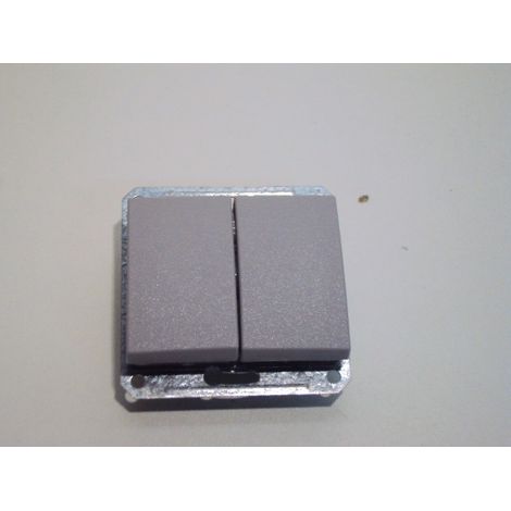 Mecanime étanche composable double va et vient encastré gris SAREL ENN34122