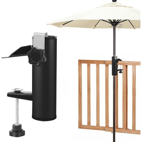 Support de parasol pour balcon, Balustrade, terrasse, table ou camping (1/5)