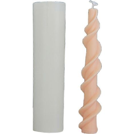 Moule en silicone 3D à spirale pour la fabrication de bougies en plâtre, de gâteaux au chocolat, de desserts, de pâtisseries et de mousses. (1/5)