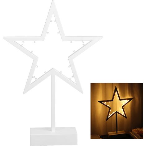 Lampe de nuit LED en forme d'étoile, décoration de Noël pour maison, chambre, cadeau enfant, veilleuse de table. (1/5)