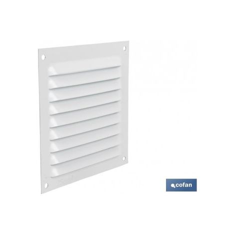 GRILLE D'AÉRATION EN ALUMINIUM BLANCHE 25 X 25 CM -