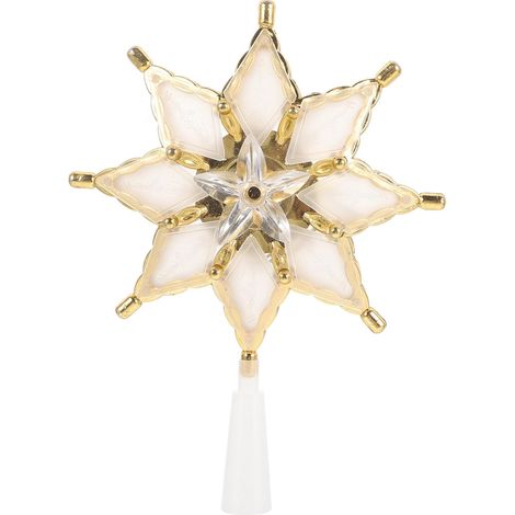 Étoile de Sapin de Noël Dorée 23,5×17,5×7 cm – Cimier Lumineux pour Sommet d’Arbre – Décoration Festive Noël (1/5)