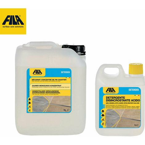 Deterdek Pro Disincrostante Acido per Pavimenti in Cotto Gres Ceramica Pietra Fila - Confezione: 5 LT (1/10)