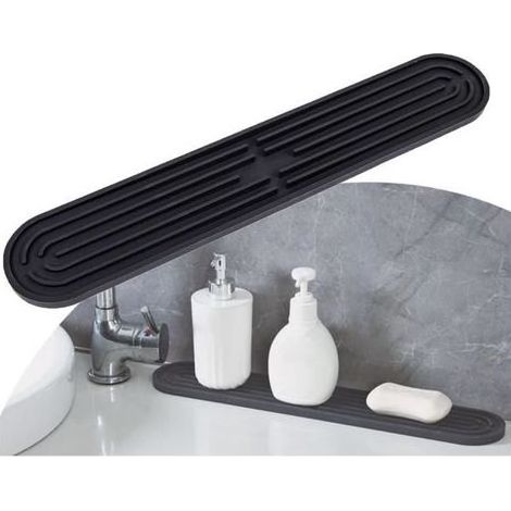 Tapis de vaisselle en silicone, bande d'égouttage pour évier, résistant à la chaleur et antidérapant (1/4)
