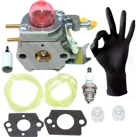 Carburateur C1U-W18 pour McCulloch Trim Mac 250LS, Trim Mac SL, Trim Mac SL + Twist-n-Edge Partner B250B, B250L, B250BGT et B250LGT