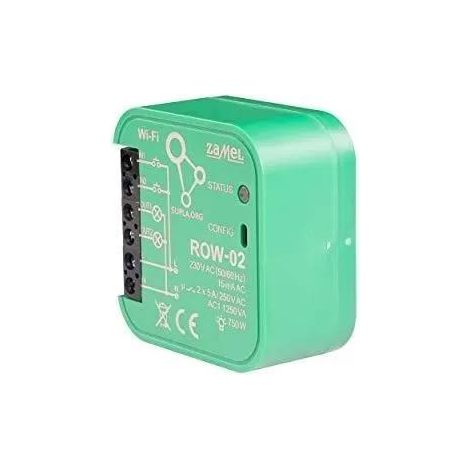 Ricevitore wifi zamel row-02 2 canali 230 V AC compatto (1/3)