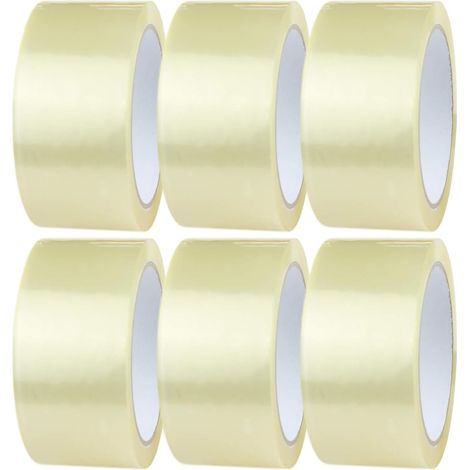 Ruban Adhésif Transparent 6 Rouleaux de 48mm x 66m Ruban Adhésif pour Colis Transparent Ruban d'Emballage pour des Boîtes, des Cartons, Déménagement (1/5)