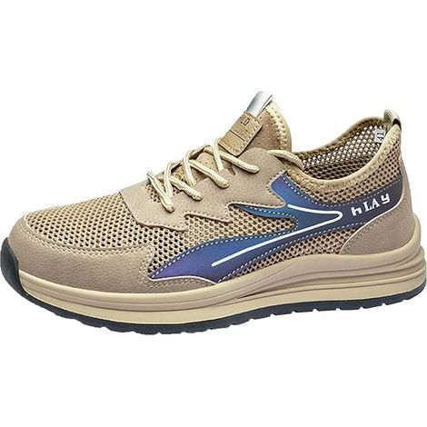 Chaussures d'assurance du travail respirantes d'été, chaussures de travail antidérapantes à semelle souple, chaussures de travail légères et confortables pour hommes, anti-écrasement 40