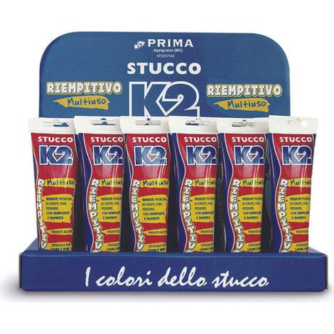 K2 espositore stucco in pasta multiuso colorato - n.24 tubetti da ml.150