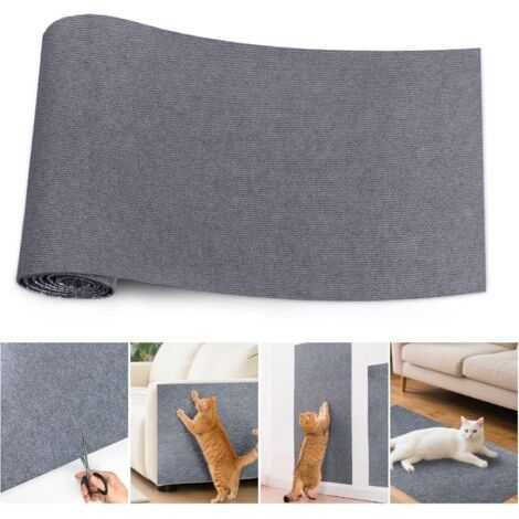 Selbstklebende Katzenkratzmatte, Kratzschutz für Katzensofas, DIY-Kratzschutz für Wand und Sofa, Möbelschutz (Grau 200 cm)