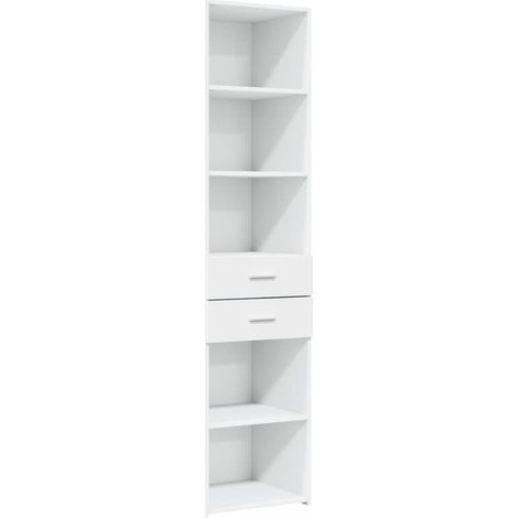 Buffet credenza cassettiera mobile contenitore organizer cucina soggiorno soggiorno alto 45 x 42,5 x 185 cm derivati del legno bianco 020032456