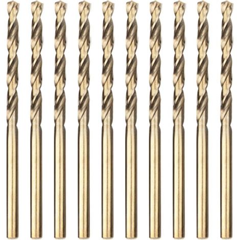 Forets métal HSS Meccion professionnels polis au cobalt, lot de 10 pièces, forets hélicoïdaux de 1,0 mm pour acier inoxydable et métal (1/5)